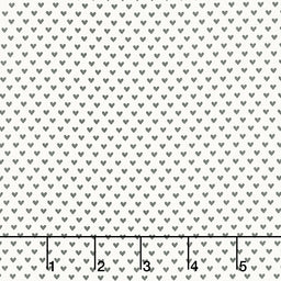 Flirt - Tiny Heart Cream Black Yardage