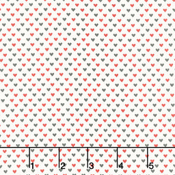 Flirt - Tiny Heart Cream Multi Yardage