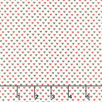 Flirt - Tiny Heart Cream Multi Yardage