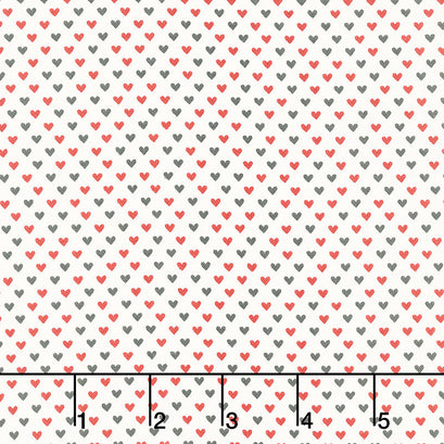 Flirt - Tiny Heart Cream Multi Yardage
