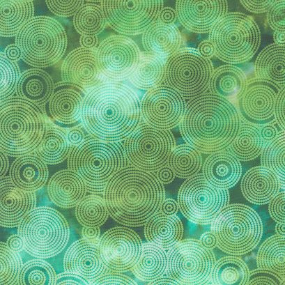 Floragraphix V - Circles Green Yardage