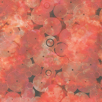 Floragraphix V - Circles Red Yardage