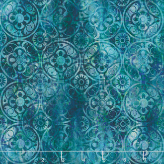 Floragraphix V - Medallions Blue Yardage