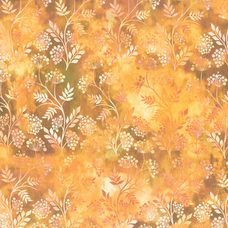 Floragraphix V - Sprigs Orange Yardage