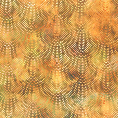 Floragraphix V - Triangle Arcs Orange Yardage