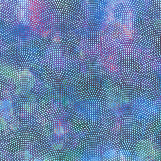 Floragraphix V - Triangle Arcs Purple Yardage