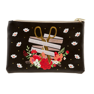 Floral Scissors Glam Bag
