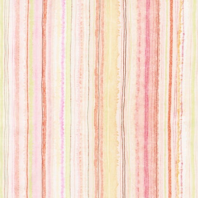 Floral Study - Watercolor Stripe Multi Digitally Printed Yardage