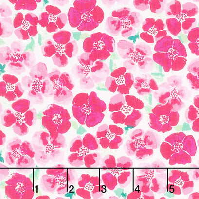 Floralish - Blooms Field Fresh Pink Yardage