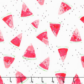 Floralish - Waterish Melon Pink Yardage