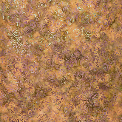 Florentine Batiks - Swirl Golden Pine Yardage