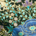 Florentine Garden - Floral Jewel Black Metallic Yardage