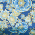 Florentine Garden - Flower Blue Metallic Yardage Alternative View #1