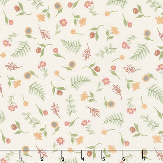 Flower Pot - Fresh Cut Ivory Yardage