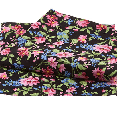 Flowerhouse Pretty Sweet Favorites Black Floral 2 Yard Cut