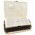 Folding Sewing Basket - Dots Black/White