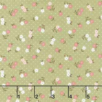 Folktale - Posie Gathering Olive Yardage