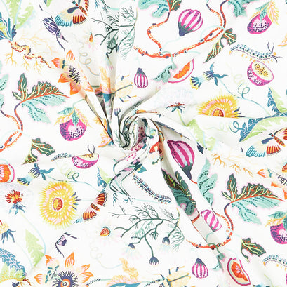 Forage - Garden White Multi Rayon Yardage