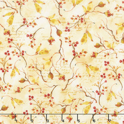 Forest Dance - Berry Toss Dark Cream Yardage