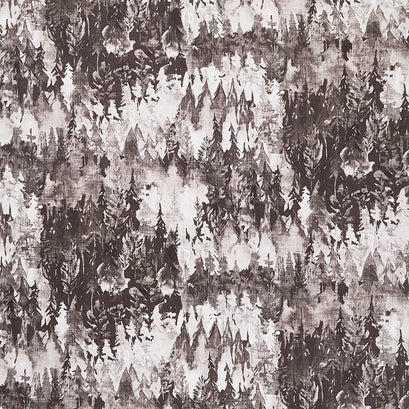 Forest Fable - Trees Brown Digitally Printed Yardage
