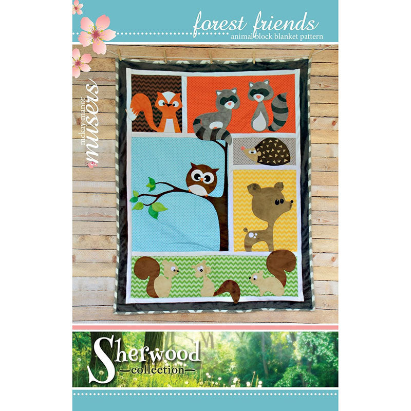 Woodland Animals Nursery Quilt Panel – Fabric