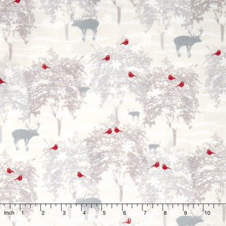 Forest Frost - Icy Forest Frost Metallic Yardage