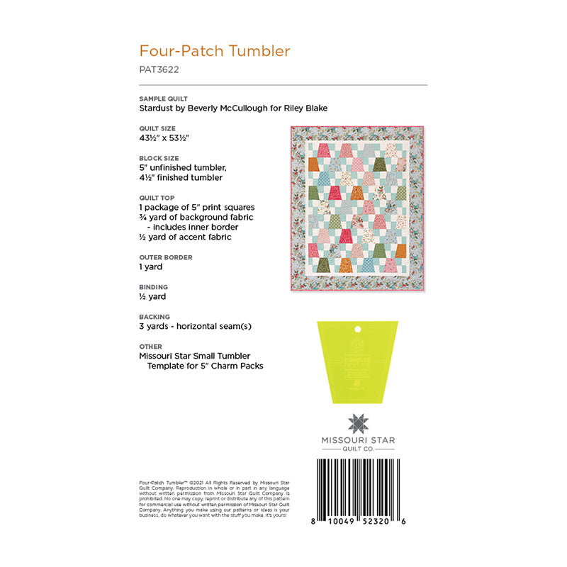 Four-Patch Tumbler Quilt Pattern by Missouri Star