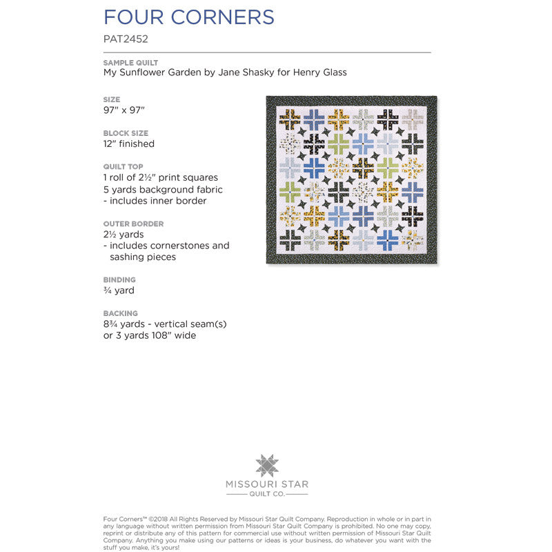 Four Corners Quilt Pattern by Missouri Star
