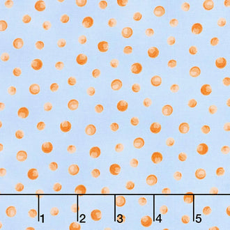Fresh as a Daisy - Berry Dots Sky Blue Yardage