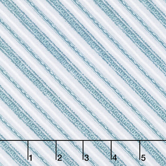 Friendly Gathering - Diagonal Stripe Gray/Teal Yardage