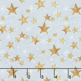 Friendly Gathering - Stars Teal Yardage