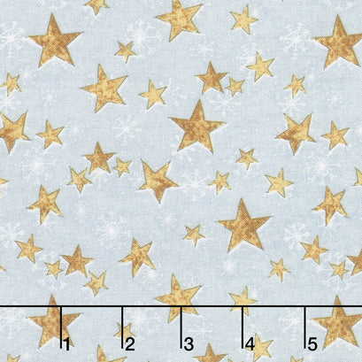 Friendly Gathering - Stars Teal Yardage