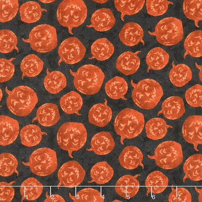 Frightful Night - Pumpkin Toss Black Yardage