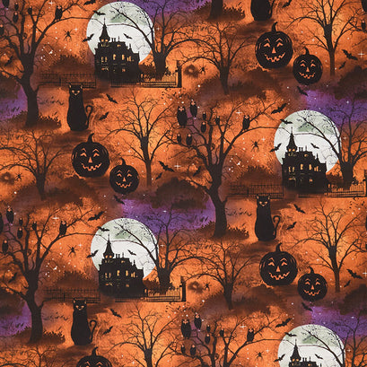Frightful Night - Scenic Orange Yardage