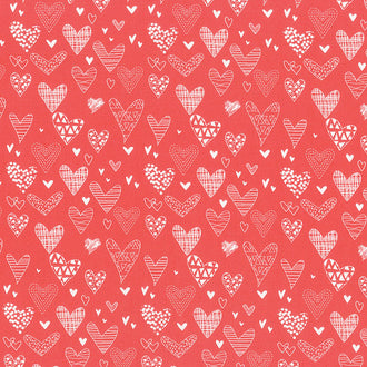 From the Heart - Hearts Red Yardage