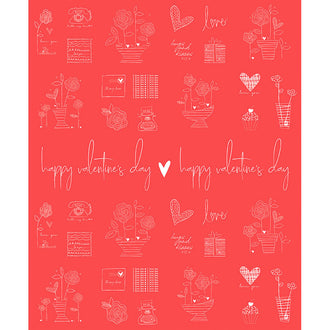 From the Heart - Valentine's Red Panel