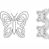 Full Line Stencil - Butterfly Motif & Border Stencil