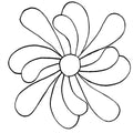 Full Line Stencil - Feather Flower Stencil