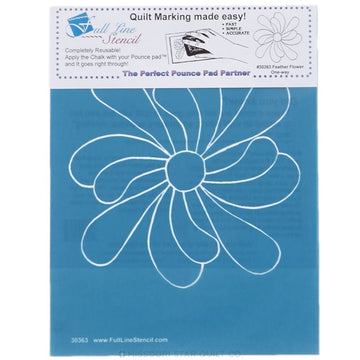 Full Line Stencil - Feather Flower Stencil