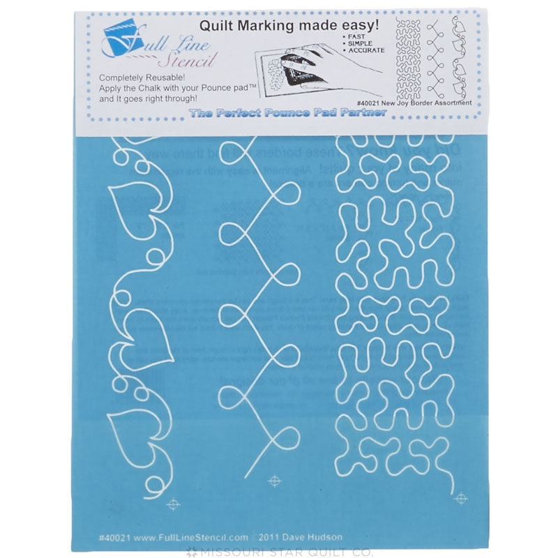 Full Line Stencil - New Joy Borders Stencil