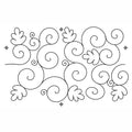 Full Line Stencil - Oak Leaf Swirl
