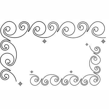 Full Line Stencil - Playful Border Stencil