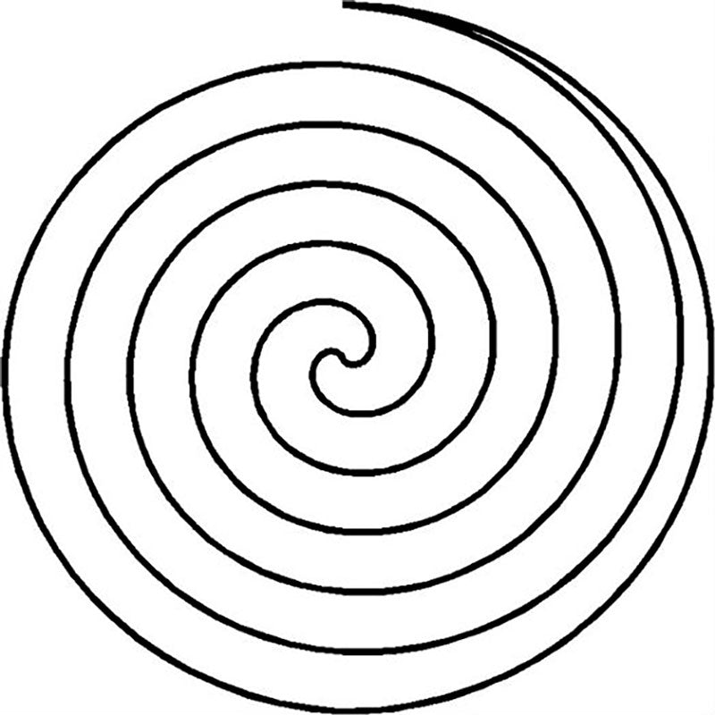 Full Line Stencil - Spiral Circle Stencil
