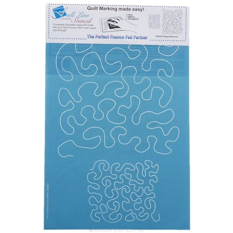 Full Line Stencil - Stipple Meander 2x Stencil