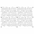 Swirls & Curls Quilting Stencil - Full Line Continuous Pattern For Machine Quilting