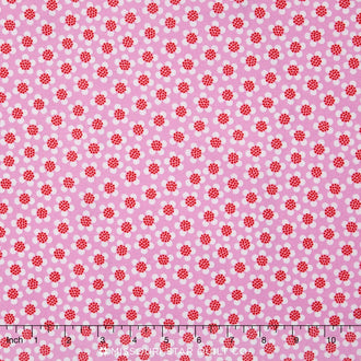 Funny Bunnies - Ditsy Daisy Pink Yardage