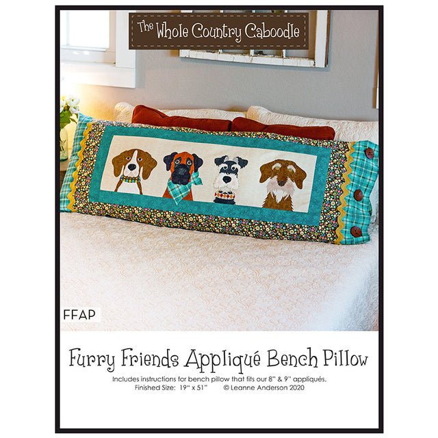 Furry Friends Appliqué Bench Pillow Pattern Primary Image
