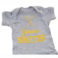 Future Knitter 6M Onesie - Heather Gray