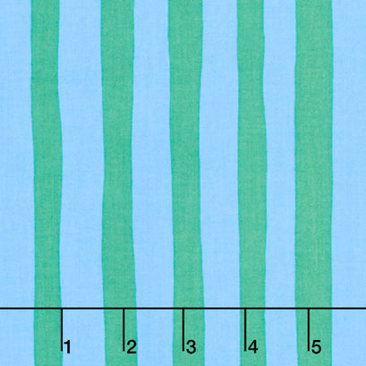 Garden Jubilee - Stripe Blue Yardage