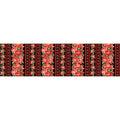 Garden Rose - Red Rose Stripe Black Yardage